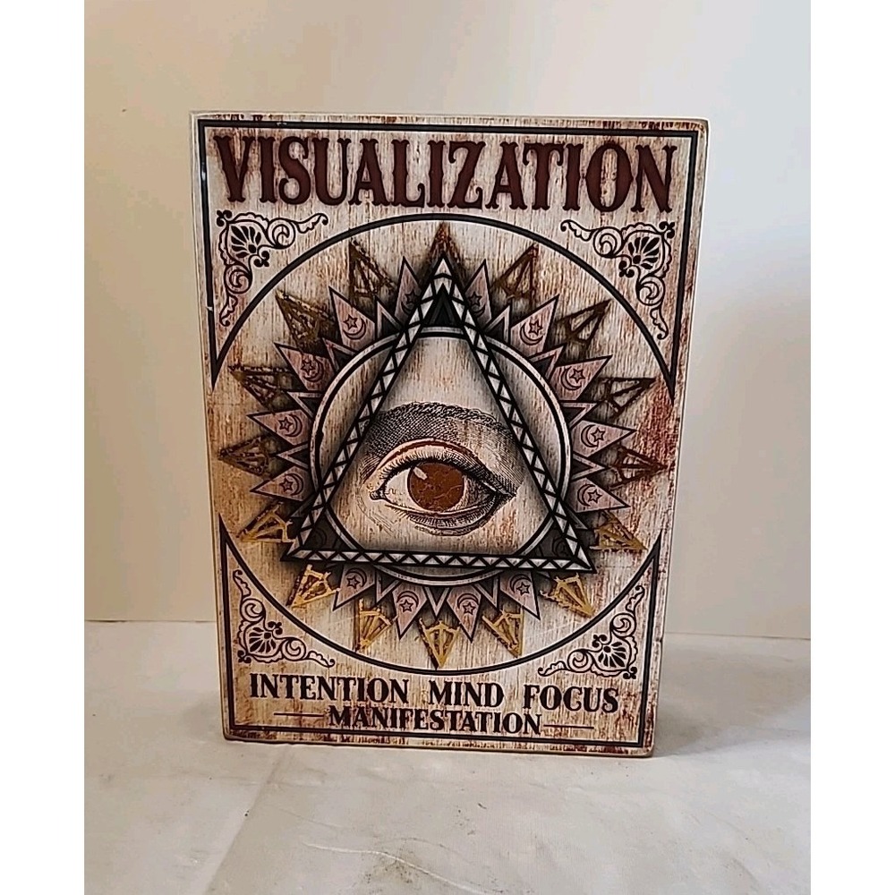 8" X 6" "All Seeing Eye" Wall Plaque/ Shelf Sitter Manifestation Decor
